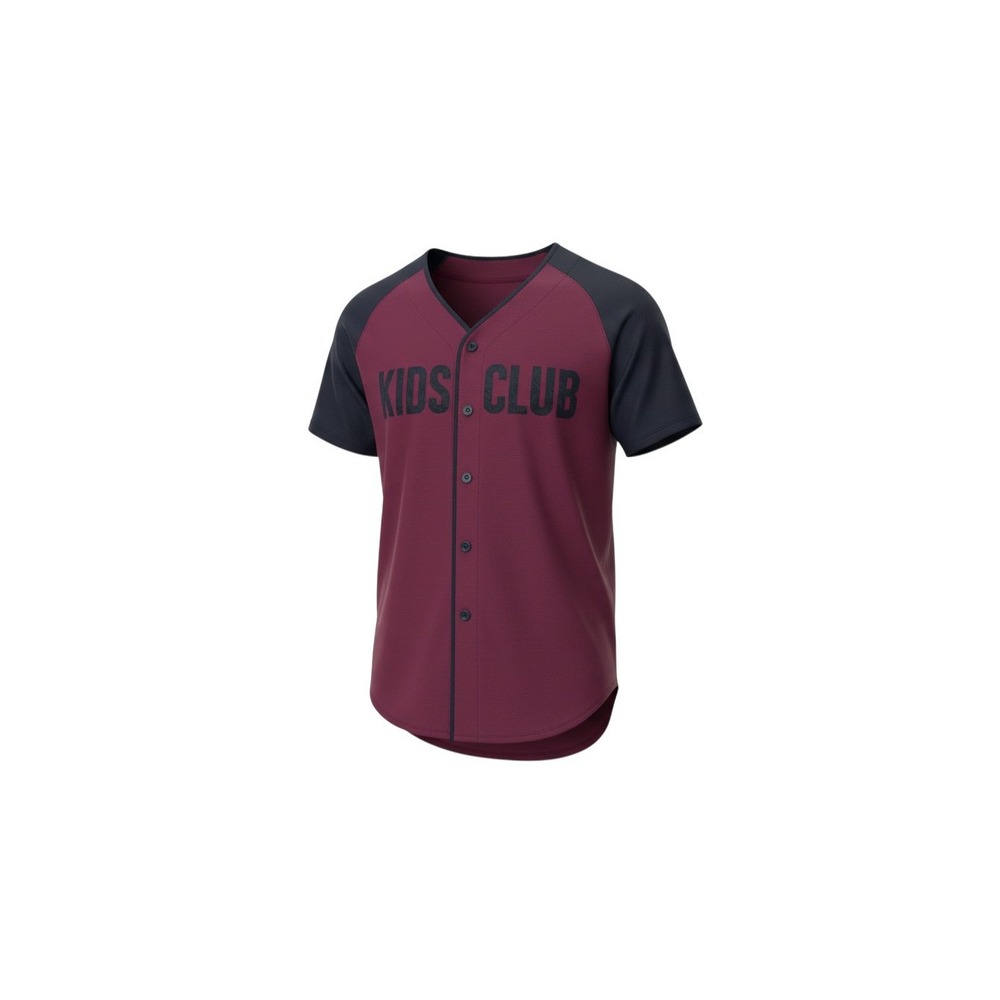 rue21 Baseball Jersey Mens M Burgundy Boss Life Graphic Short Sleeve Button Up